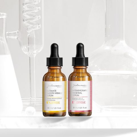 Jealousness婕洛妮絲 抗老煥膚組(燕窩胜肽撫紋精華30ml+液態三重酸煥膚精華30ml)