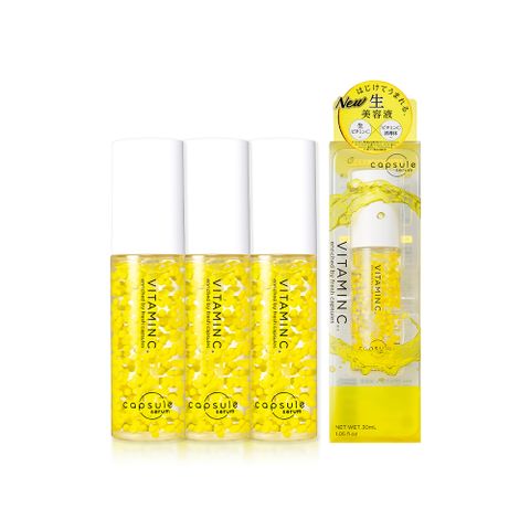 【CAPSULE SERUM 珂蓓思】晶亮修復維他命C精華30mLx3入
