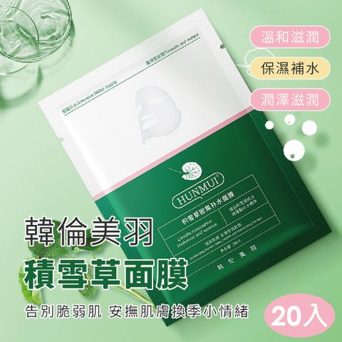 韓倫美羽積雪草面膜 20入