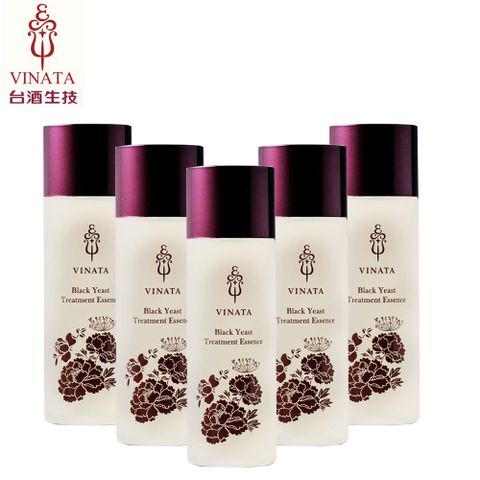 VINATA 台酒生技 黑酵母酒粕逆齡活膚青春露 120ml-五入組