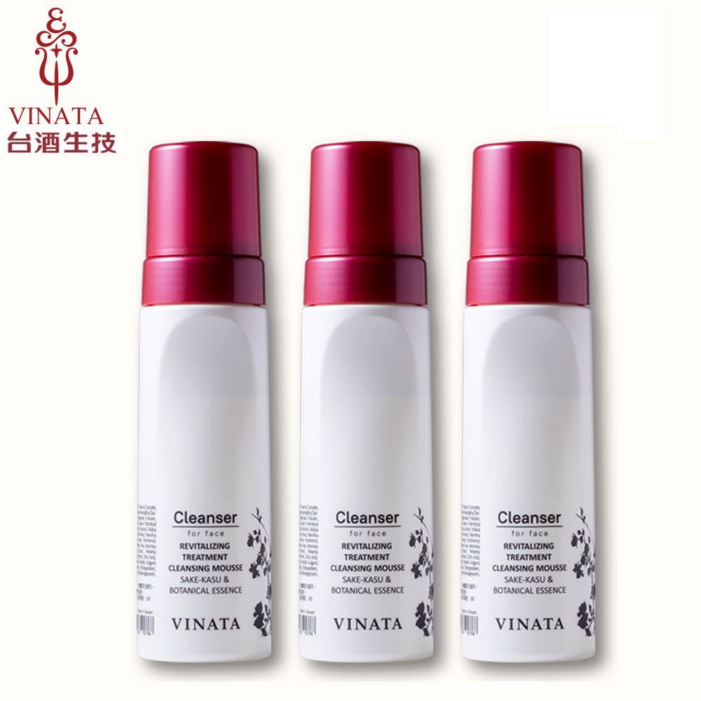 VINATA 台酒生技 全效舒緩卸洗慕斯180ml (3入)