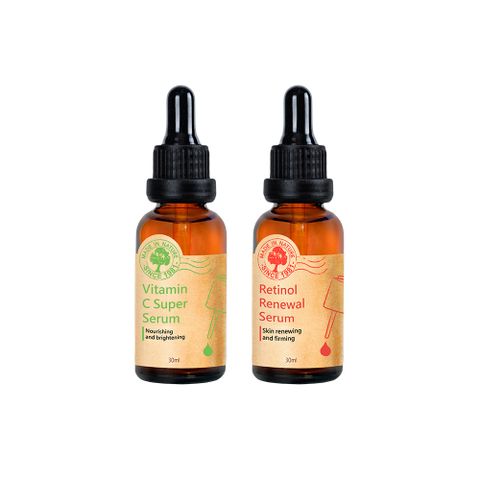 【Nature Tree】早C晚A新肌能組 (維C精華30ml x1 +a醇精華30ml x1)