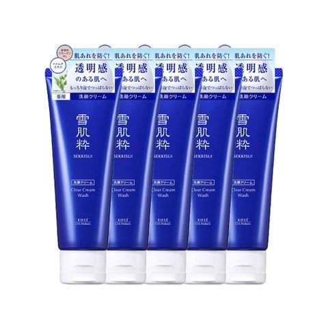 KOSE 高絲 【日本  】雪肌粋淨白潔淨洗面乳120g*5入組