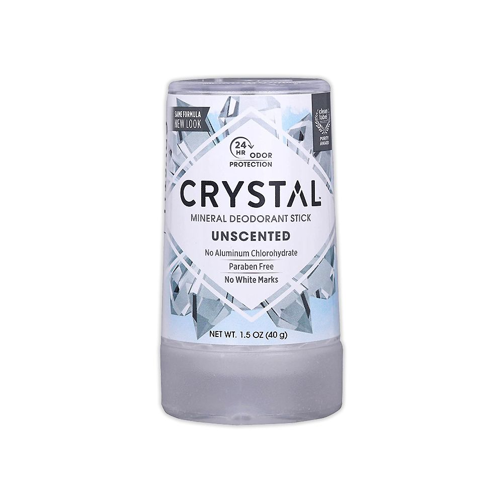  美國CRYSTAL-長效淨味礦物鹽身體固體除臭棒-無香款40g/條(體香膏,晶燦綺肌,運動汗味腋下狐臭消臭石)