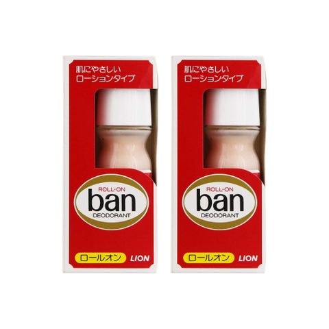 (2盒超值組)日本Lion獅王-ROLL-ON滾珠型止汗劑體香瓶30ml/紅盒(經典復古Ban鋁鹽長效制汗微香瓶,身體腋下除臭芳香液)