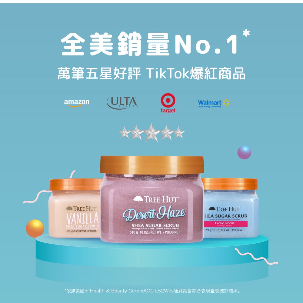 萬筆五星好評 TikTok爆紅商品amazon ULTAWalmartBEAUTY   target HUTVANILLASHEA SUGAR SCRUB510 g (18   WT NET HUT HazeSHEA SUGAR SCRUB   et /   de 510 g (18 ) NET WT/POIDS NET TREE HUTHEA SUGAR SCRUBExotic Bloom510 g (18 ) NET WT./POIDS NET Health & Beauty Care  L52Wks.