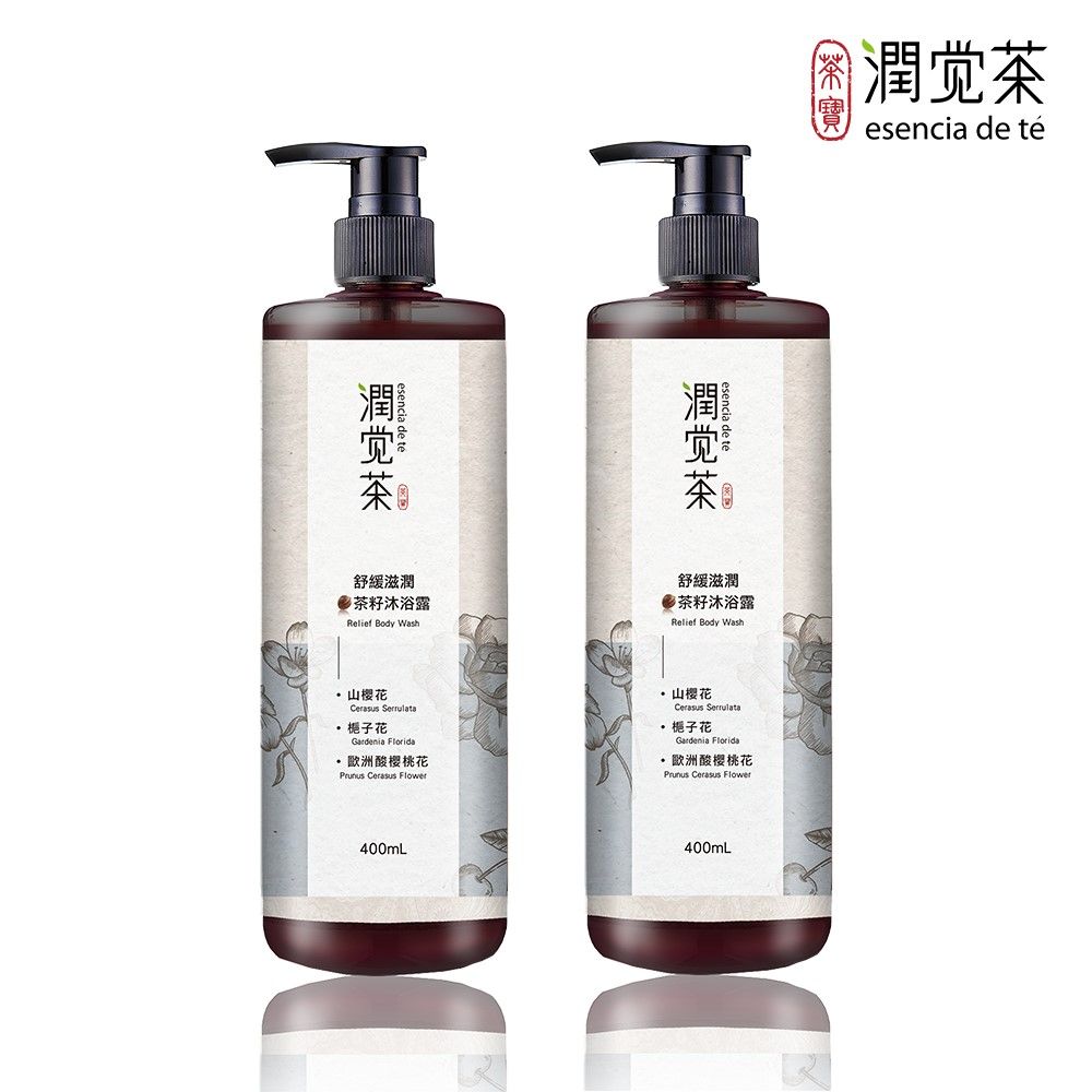 TEAPOWER 茶寶 【 潤覺茶】舒緩滋潤茶籽沐浴露 400mlx4瓶