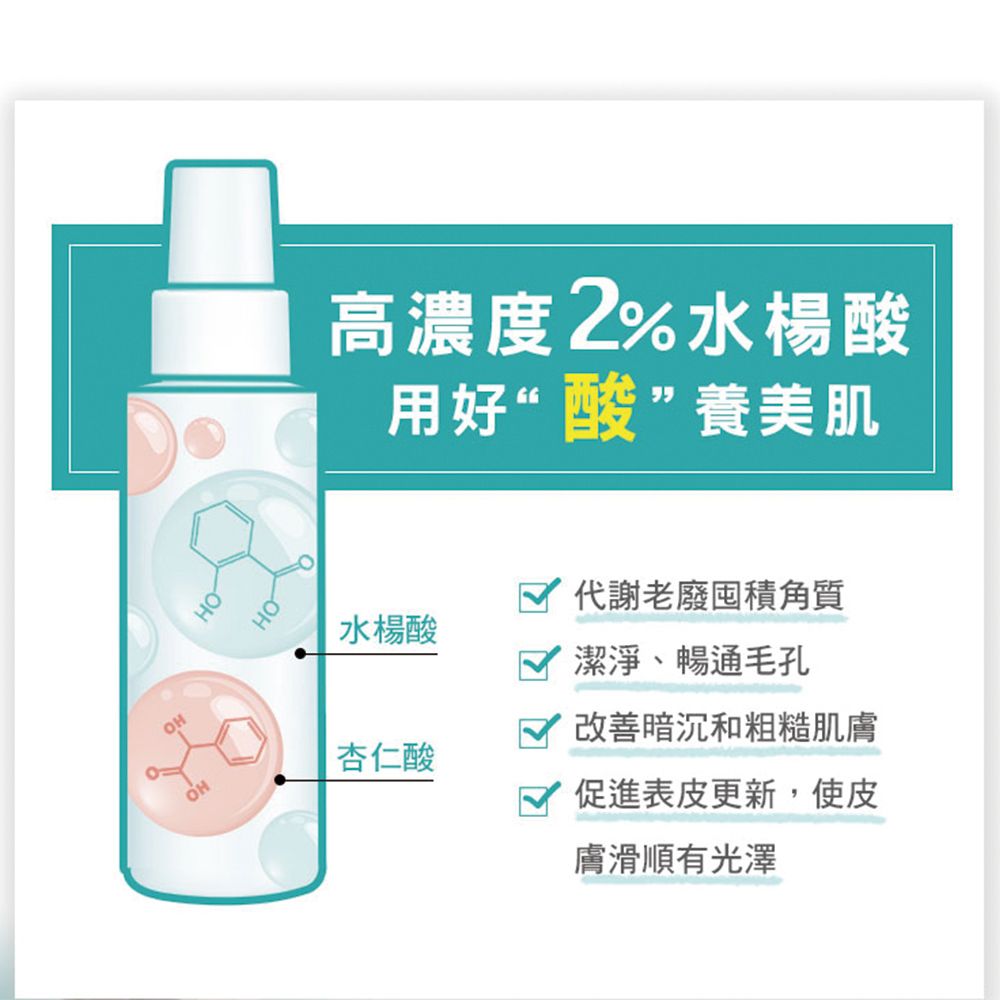 St.Clare 聖克萊爾 2%水楊酸背痘調理噴霧100ml+10%果酸煥白美體乳100ml