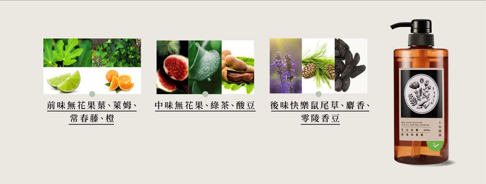 前味無花果葉、萊姆、 中味無花果、綠茶、酸豆後味快樂鼠尾草、麝香、常春藤、橙零陵香豆