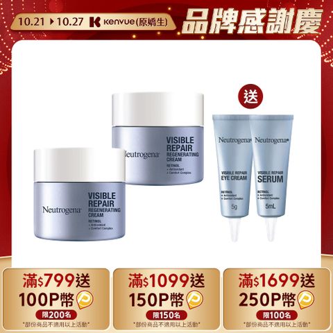 Neutrogena 露得清 抗老撫紋必Buy 鎖住青春肌 肌緻新生A醇乳霜50g *2入