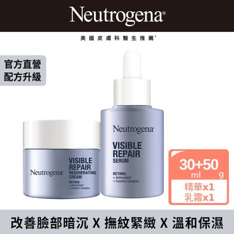 Neutrogena 露得清 強勢登場 抗老撫紋必Buy  肌緻新生A醇乳霜50g+A醇精華30ml