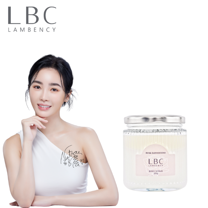 Lambency 【LBC】 水漾玫瑰柔嫩身體角質磨砂膏 320g 附挖杓