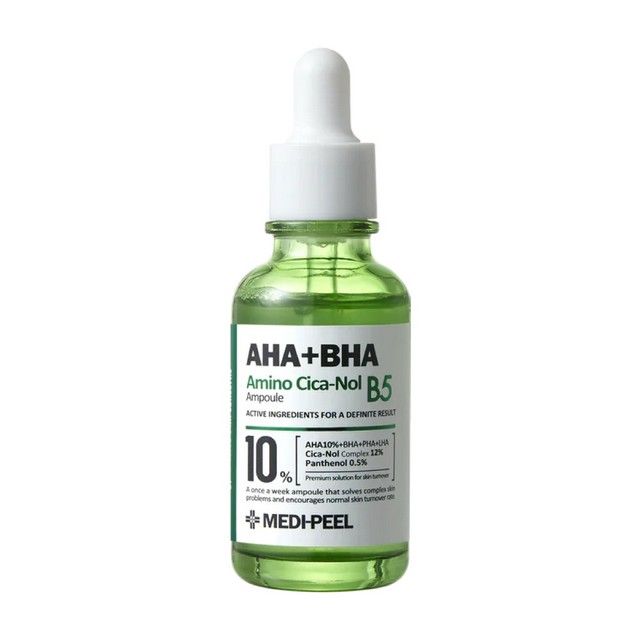HAAmino Cica AmpouleACTIVE INGREDIENTS FOR A DEFINITE 10AHA10BHAPHA+Cica-Nol Complex Panthenol %  for  A  a week ampoule that solves  and encourages normal  MEDI-PEEL