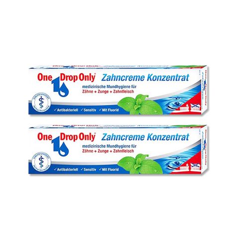 生活良品 (2盒超值組)德國ONE DROP ONLY漱佳高濃縮1滴潔淨固齒護齦植萃含氟牙膏25ml/盒