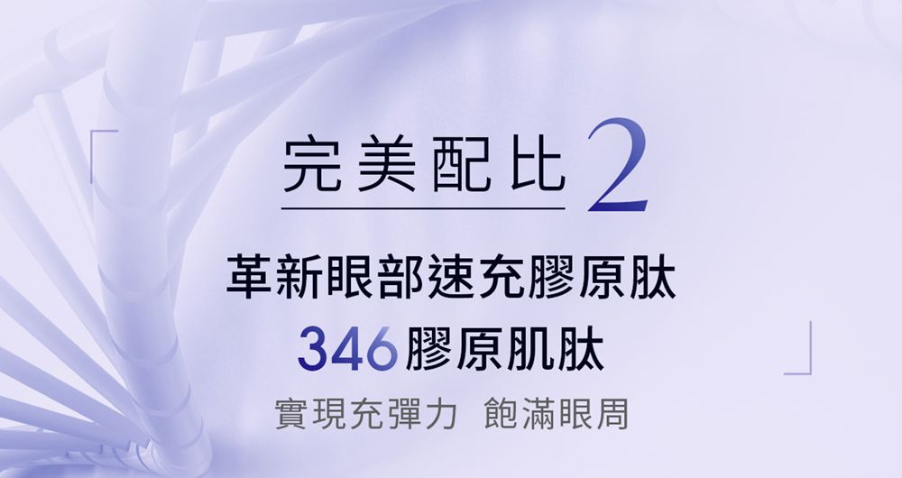 完美配比 2革新眼部速充膠原肽346 膠原肌肽實現充彈力 飽滿眼周