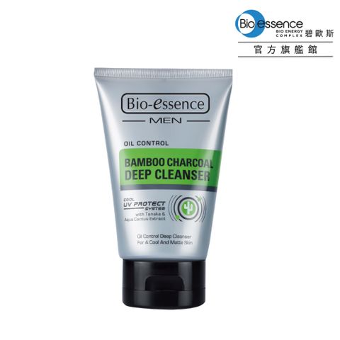 Bio-essence碧歐斯 男仕竹炭控油深層洗臉霜100g