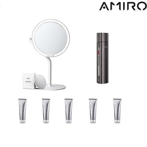AMIRO 時光機 拉提美容儀PRO 豪華組 (時光機+ AMIRO保濕柔潤精華凝膠*5+Mate S高清⽇光化妝鏡)