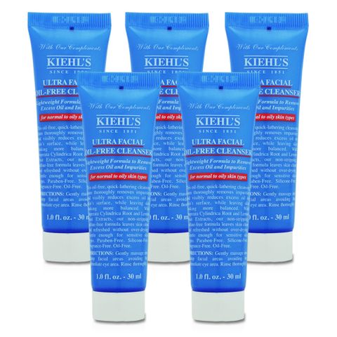 KIEHL'S 契爾氏 【KIEHLS 】冰河保濕無油清爽潔面慕斯 30mlX5入