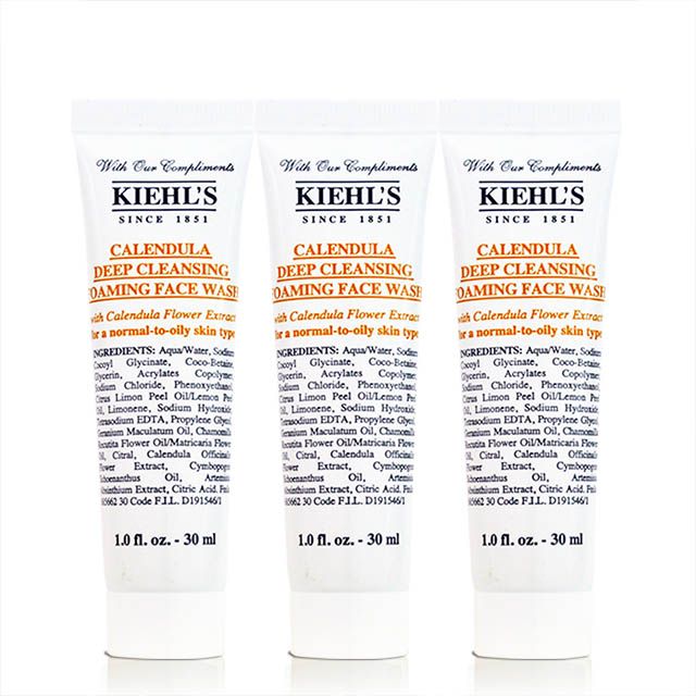 KIEHL'S 契爾氏 【KIEHLS 】金盞花植物精華潔面泡泡凝露30mlX3入