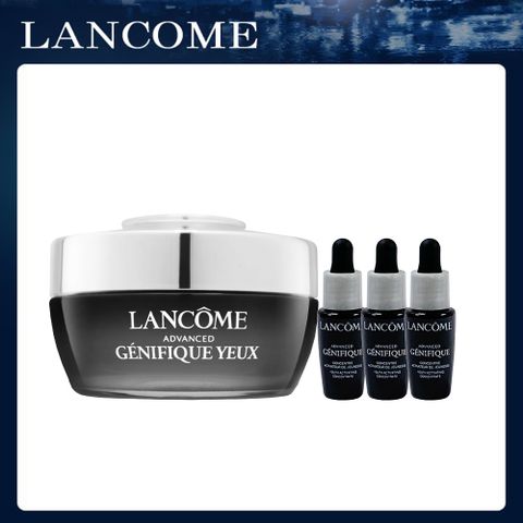 Lancome 蘭蔻 超未來肌因眼粹精華組(亮眼霜15ml+小黑瓶7ml*3入)