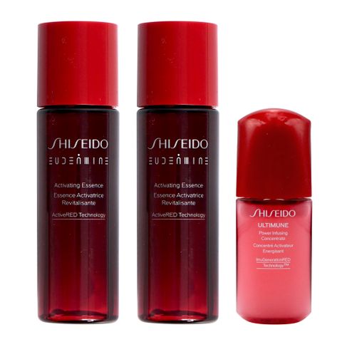 SHISEIDO 資生堂 小紅瓶特惠組 (奇蹟露30ml*2入+電波精華10ml*1入) 旅行小樣組