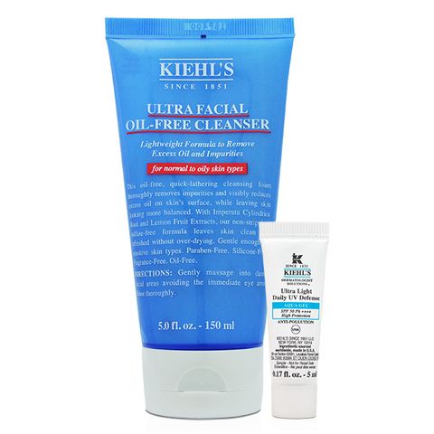 KIEHL'S 契爾氏 KIEHLS  冰河保濕無油清爽潔面慕斯 150ml 加贈 集高效清爽零油光UV水凝露5ml