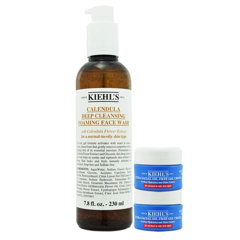 KIEHL'S 契爾氏 KIEHLS  金盞花植物精華潔面泡泡凝露 230ml 加贈冰河醣蛋白吸油水感凝凍7ml*2 (百貨專櫃貨)