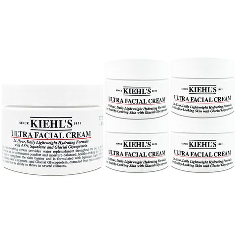 KIEHLS 契爾氏 冰河醣蛋白保濕霜 50ml 加贈冰河醣蛋白保濕霜14ml*4(百貨專櫃貨)