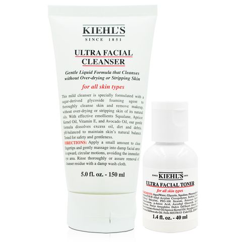 KIEHL'S 契爾氏 KIEHLS  冰河保濕潔面乳 150ml 加贈冰河保濕機能水40ml(百貨專櫃貨)