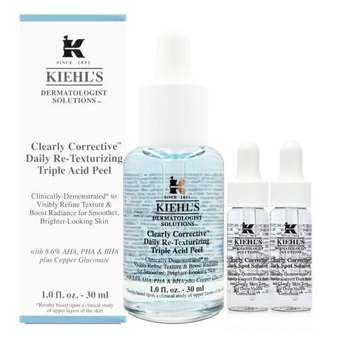 KIEHL'S 契爾氏 激光三酸煥膚精華液 30ml 贈激光極淨白淡斑精華 4ml*2 (百貨專櫃貨)