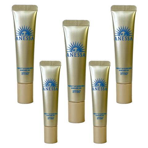 資生堂 ANESSA 安耐曬 金鑽高效水感防曬凝膠 15ml 旅行小樣-5入組
