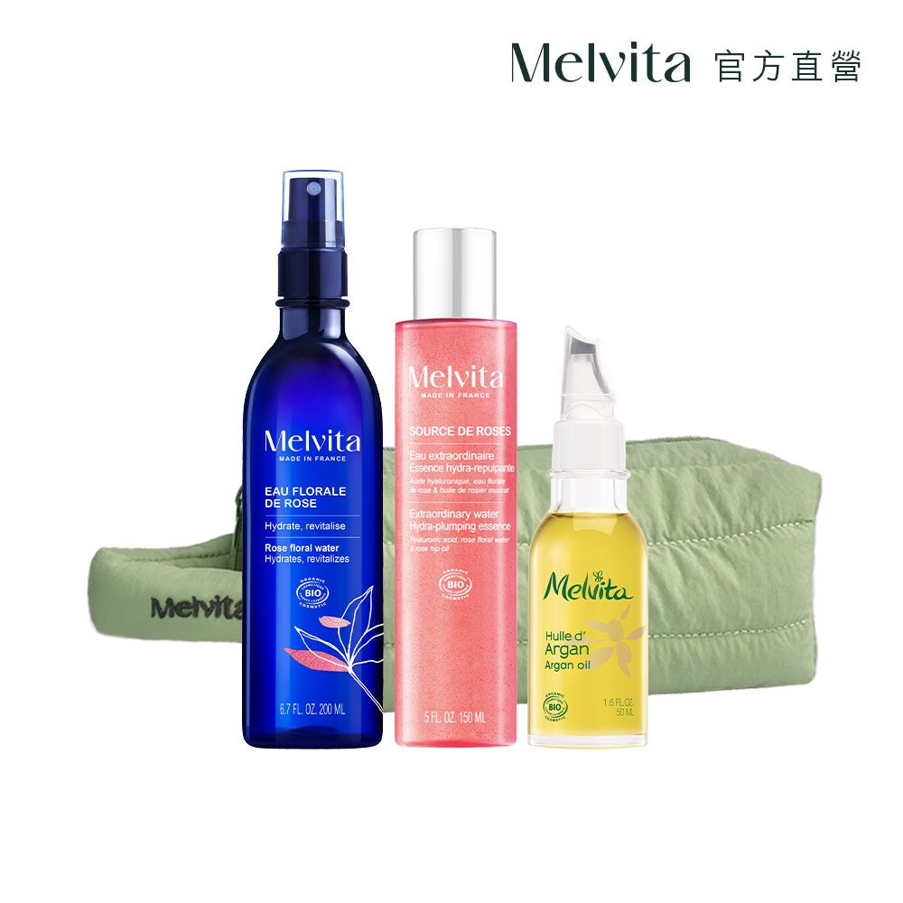 Melvita 蜜葳特 堅果玫瑰油水養膚組