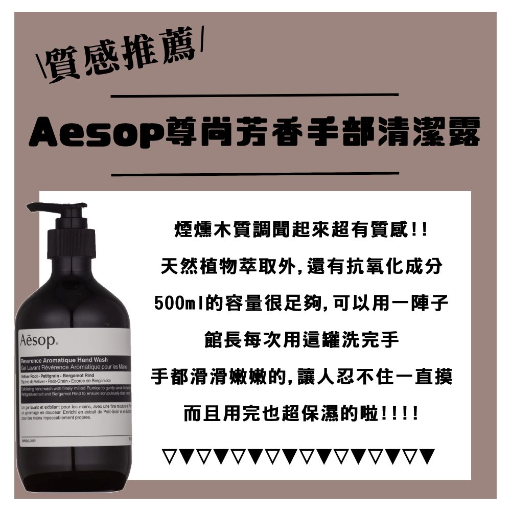 AESOP 尊尚芳香手部清潔露 500ml