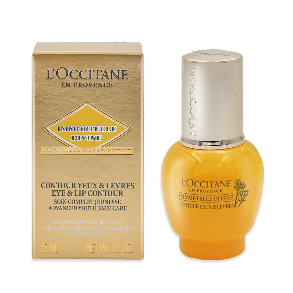 L'OCCITANE 歐舒丹 LOCCITANE  蠟菊賦活極萃眼唇霜15ml-公司貨