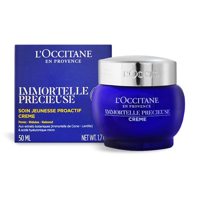 LOCCITANEEN PROVENCEIMMORTELLEPRECIEUSESOIN JEUNESSE PROACTIFCREMEPores  Ridules  RebondAux extraits botaniques Immortelle de Corse  Lentille]& acide hyaluronique micro50 MLNET WT. 1.7LOCCITANEEN PROVENCEIMMORTELLE PRECIEUSECREME