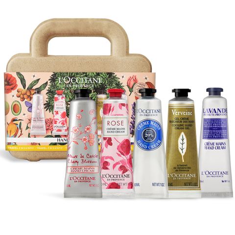 L'OCCITANE 歐舒丹 LOCCITANE  自然禮遇限定護手霜5件組(30mlX5)-國際航空版