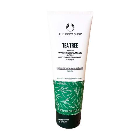 The Body Shop 美體小舖 茶樹3效淨膚磨砂面膜125ml