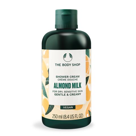 The Body Shop 美體小舖 杏奶舒敏滋養沐浴乳(250ml)-國際航空版