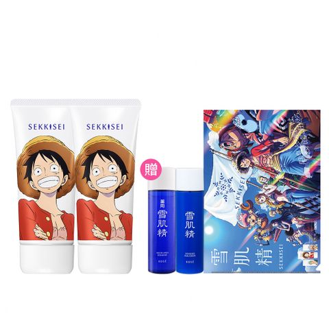 【KOSE高絲】雪肌精 防曬凝膠魯夫90gx2 贈雪肌精100ml+航海王資料夾