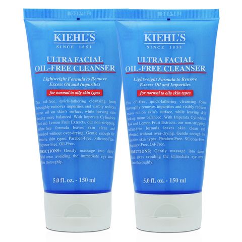 【KIEHLS 契爾氏】冰河保濕無油清爽潔面慕斯 150ml*2(百貨專櫃貨)