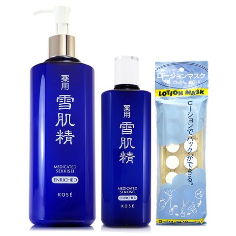 KOSE 高絲 雪肌精化妝水500ml-贈200ml (禮盒組)+水敷容*14入 (正統公司貨)