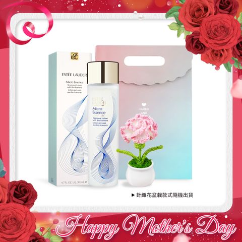 ESTEE LAUDER 雅詩蘭黛 微分子肌底原生露(200ml)-新版+手作針織康乃馨-母親節獻禮附禮袋