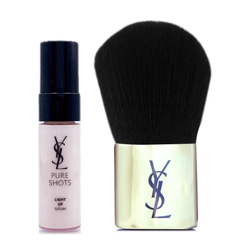 YSL 極效活萃嫩白精華7ml+訂製黑金KABUKI刷 (正統公司貨)