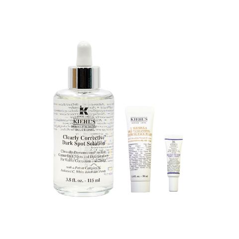 KIEHL’S金盞花激光極淨白淡斑精華115ML+贈金盞花 植物精華潔面泡泡凝露30ML+ A醇全能新生抗痕精華4ml