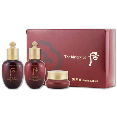 《Whoo 后》津率享美顏3件組（津率享滋養液 20ml + 津率享乳液 20ml + 津率享滋養膏 4ml）