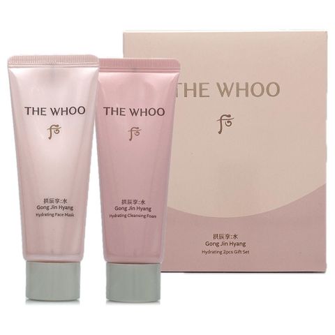 WHOO后 拱辰享水蓮花潔淨晚安2件組 (洗+面膜/ 盒裝正統公司貨)