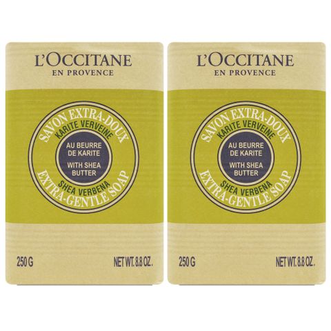 【LOCCITANE 歐舒丹】乳油木馬鞭草皂 250g*2(百貨專櫃貨)
