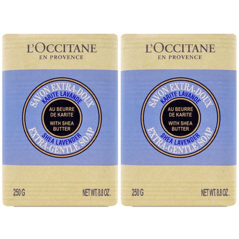 【LOCCITANE 歐舒丹】乳油木薰衣草皂 250g*2(百貨專櫃貨)
