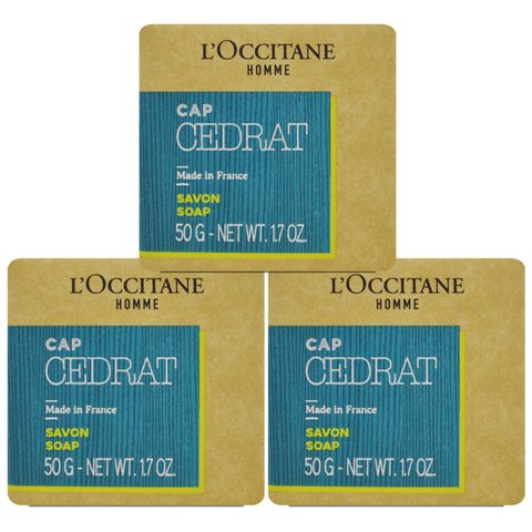 【LOCCITANE 歐舒丹】冒險男士潔手沐浴皂 50g*3 (百貨專櫃貨)
