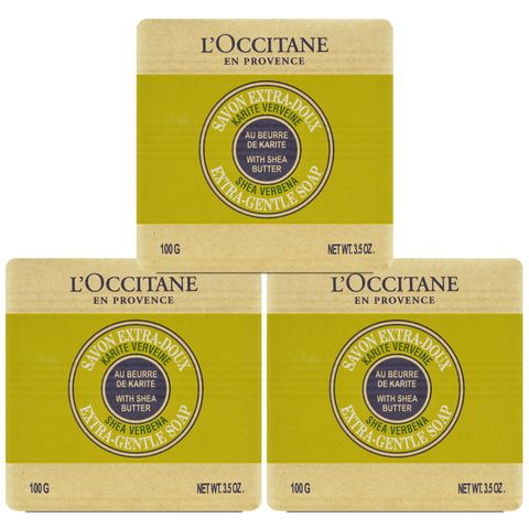 【LOCCITANE 歐舒丹】乳油木馬鞭草皂 100g*3 (百貨專櫃貨)